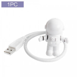 1 vnt Creative Spaceman Astronaut LED lanksti USB lemputė nakties &scaron;viesos žaislas ne&scaron;iojamasis kompiuteris ne&scaron;iojamasis kompiuteris XYZ
