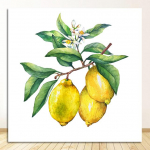Aliejiniai Frutis paveikslai virtuvei Namų dekoras Citrina ant &scaron;akos sienos Nuotraukos Svetainės plakatas 1 vnt. kar&scaron;tas HD spausdinimas ant drobės 21cm&times;30cm NoFrame