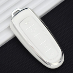 Naujas TPU automobilio nuotolinio valdymo pulto dėklas, 5 mygtukų korpusas, skirtas Ford Edge Explorer Escape Focus Taurus Flex Lincoln MKS MKT MKX MKZ navigatoriaus priedai Key Case balta