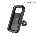Vandeniui atsparus dėklas, dviratis, motociklas, telefono laikiklis, vairas, galinis vaizdas nuo 4,7 iki 6,8 colio; Mobiliojo telefono tvirtinimo krep&scaron;ys Motorolerio telefonas Handlebar S black