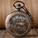 Senovinis ki&scaron;eninis laikrodis, lokomotyvinis traukinio mechaninis rankinis ki&scaron;eninis laikrodis vyrams, skeletas