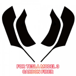 Door Anti-Kick Pad carbon fiber Protector Stickers For Tesla Model 3 Model Y Accessories Car-styling MODEL 3 black