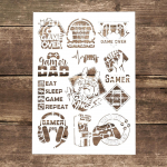 A4 dydžio dekoratyviniai daugkartinio naudojimo žaidimo trafaretų &scaron;ablonų dažymo trafaretai, skirti &bdquo;pasidaryk pats&ldquo; rankdarbiams &bdquo;Scrabooking&ldquo; tapybai ant medžio, drobės, grindų, sienų ir plytelių