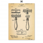 Kirpyklos Patentas Sienos Menas Drobės Tapyba Plaukų Kirpimo Ma&scaron;inėlės Žirklės Džiovintuvas Plakatai ir Spaudiniai Meno Muralė Svetainės Dekoravimas A4 21X30cm No Framed