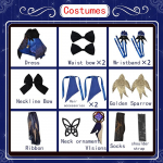 Genshin Impact Cos drabužiai raižyti skaidrūs C drabužiai Oda &Scaron;okiai Cosplay Moteri&scaron;ki Cos Drabužiai Anime Moteri&scaron;ki Cos Drabužiai XXXL mėlyna