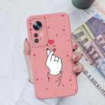 Skirta Xiaomi 10 11 12 13 Lite 10T 11T 12T 12S Ultra 11X Pro Dėklai Fashion Love Heart Camera Protection Square Skystas silikonas, skirtas Xiaomi buferiui Xiaomi 12T
