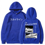 Drift japonų anime AE86 gobtuvas Initial D dvipusiai megztiniai su gobtuvu Unisex R34 Skyline GTR JDM laisvalaikio laisvi megztiniai 2XL