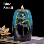 Keraminis Krioklio Atgalinio Srauto Smilkalų Degiklis Kūrybingi Smilkalai Santalmedžio Bok&scaron;telių Smilkalai Namų Dekoracija Dovana Smilkalai Size S(13cm&times;9cm) mėlyna