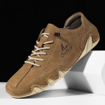 Vyri&scaron;ki skeltos odos laisvalaikio odiniai batai Vyri&scaron;ki skraidyklės Patogūs vairavimo batai Mokasinai Vyri&scaron;ki plok&scaron;čiapadžiai batai 40