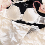Moteri&scaron;kas nėrinių siuvinėjimo apatinių drabužių komplektas Sexy Push Up liemenėlės rinkinys Prancūzi&scaron;kas romanti&scaron;kas apatinis trikotažas XL balta