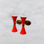 Prijunkite sieninių &scaron;viestuvų pora 1950 m. vidurio žalvario itali&scaron;ko Diabolo sieninio &scaron;viestuvo 2 lempučių pora