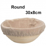 Rotango duonai atsparus krep&scaron;elis Natūralus ovalus rotango pintos te&scaron;los fermentacijos duonos krep&scaron;elis Round 30X8