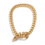 Moteri&scaron;ki karoliai Fine Punk Lock Link Grandinė Retro vakarėlio karoliai Reguliuojamas diržo sagtis Dizaino papuo&scaron;alai Dovana auksinė