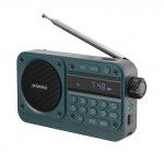 Ne&scaron;iojamas FM radijas Mini FM radijo imtuvas Lauko Bluetooth garsiakalbis TF kortelė USB ausinės MP3 muzikos grotuvas įra&scaron;ymo įrenginys 70-108MHZ mėlyna