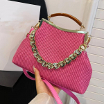 Dizaineris Shell Clip Weave Piniginės Krep&scaron;iai Chain Pečių Krep&scaron;ys Prabangus Vakarinis Clutch Party Hot Pink Rankinė ir Piniginė Pra&scaron;matnus Hobo Krep&scaron;iai
