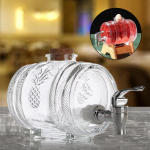 // Statinė su 1000ml Hand Blown Glass Carafe Bottles Schnapps Tap