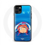 Coque Iphone 13 Mini Ponyo sur la Falaise Sosuke plage mer petite fille poisson rouge japon Lisa Fuj