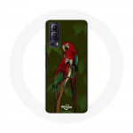 Coque Vivo Y72 Pionus Perroquet Rouge raudona