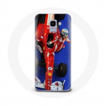 Coque pour Samsung Galaxy J6 2018 Formule 1 Fernando Alonso Pilote automobile F1 Rouge