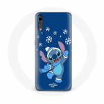 Coque pour Huawei p20 Stitch neige No&euml;l bleu