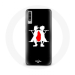 Coque pour Samsung Galaxy A50 Hunter x Hunter Manga Logo Fond Noir