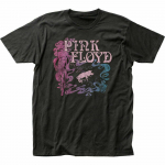 Pink Floyd 1977 Animals turo rokenrolo retro mar&scaron;kinėliai juodi unisex mar&scaron;kinėliai S
