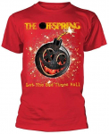 The Offspring A&scaron;trus padažas Blogi laikai Suaugusiųjų Raudoni Unisex Mar&scaron;kinėliai S