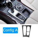 Anglies pluo&scaron;to automobilio centrinio valdymo pavarų perjungimo skydelio dangtelio lipdukas apdaila interjero aksesuarai BMW X5 E70 X6 E71 2008-2013 Config A