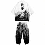 Vyri&scaron;ki Cosplay Yukata kelnės Kinieti&scaron;ko stiliaus japoni&scaron;kas gatvės samurajus Harajuku kimono kostiumas kardiganas