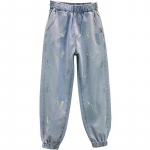 WTEMPO Moteri&scaron;kos rudens didelio dydžio kelnės S-5XL Kalnų kri&scaron;tolas laisvalaikio kelnės Moteri&scaron;kos žieminės vienspalvės elastinės juosmens laisvos ilgos kelnės XXXXXL mėlyna