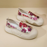 Paprasti moteri&scaron;ki stambios platformos bateliai su blizgučiais Bling Slip-on Lengvi, kvėpuojantys vaik&scaron;čiojimo plok&scaron;čiapadžiai batai Teniso sportbačiai Suknelės plok&scaron;čios moteri&scaron;kos