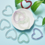 Dizaino mados apyrankės karoliai Love Heart akriliniai auskarai &bdquo;pasidaryk pats&ldquo; papuo&scaron;alai, priedai 39,6 * 36,8 mm 10Pcs įvairiaspalvis