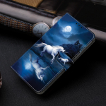 Unicorn Pattern PU odinė piniginė apverčiama nuotraukų rėmelių knygos dėklas, skirtas iPhone Samsung Huawei Honor Xiaomi Redmi Oppo Sony Motorola Nokia Google Oppo A74 5G