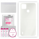 apgo MATTE Protective Skin Sticker for the back compatible with Tecno Pop 4 LTE, Wrap Film, Hydrogel Film, Flexible, Soft TPU with positioning layer e