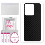 apgo Protective Skin Sticker for the back compatible with Vivo Y78, Wrap Film, Foil, Vinyl - Pattern Carbon Black