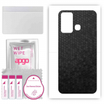 apgo Protective Skin Sticker for the back compatible with Infinix Hot 12 Play, Wrap Film, Foil, Vinyl - Pattern Black Honeycomb