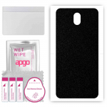 apgo Protective Skin Sticker for the back compatible with LG K30 (2019), Wrap Film, Foil, Vinyl - Pattern Matte Black