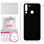 apgo Protective Skin Sticker for the back compatible with HTC Wildfire E3, Wrap Film, Foil, Vinyl - Pattern Matte Black
