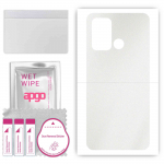 apgo Protective Skin Sticker for the back compatible with ZTE Blade A53 Plus, Wrap Film, Foil, Vinyl - Pattern Matte Transparent
