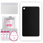 apgo Protective Skin Sticker for the back compatible with Alcatel 3T 10, Wrap Film, Foil, Vinyl - Pattern Carbon Black