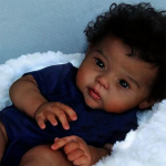50 cm Reborn Baby Doll Varnas Juoda Oda Rankomis &Scaron;aknijusių Garbanotų Plaukų Lėlės Žaislas Mink&scaron;to audinio Kūno Lėlės Žaislai