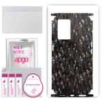 apgo Protective Skin Sticker for the back+sides compatible with Realme GT Neo3, Full Wrap Film, Foil, Vinyl - Pattern Carbon Black Pixel