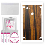apgo Protective Skin Sticker for the back+sides compatible with Oppo F7, Full Wrap Film, Foil, Vinyl - Pattern Tigerwood