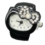 &bdquo;Yousheng&ldquo; animacinių filmų katės pir&scaron;tų žiedas laikrodis Kalnų kri&scaron;tolas Bowknot Elastinė nerūdijančio plieno juosta Moteri&scaron;kas laikrodis Žiedas pir&scaron;tu Gimtadienio dovanų mados aksesuarai violetinė