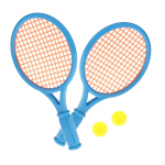 1 pora teniso rakečių su 2 kamuoliukų rinkiniu paplūdimio sodui lauko vidaus sporto žaidimui žaislas dovana Blue 26CM Free 2 Balls