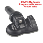 Programuojamas jutiklis 315 433MHz Mx TPMS 2In1 reguliuojamo vožtuvo padangų slėgio stebėjimo sistema Universali AUTEL R black