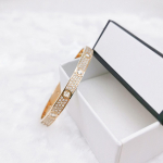 Fashion Trend Full Sky Star apyrankė Nauja sagties apyrankė 18K auksinė titano plieno apyrankė 18cm