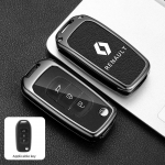 Cinko lydinio odos TPU automobilio sulankstomas nuotolinis raktų krep&scaron;ys, skirtas Renault Logan 2 Stepway Sandero Clio 5 Arkana Captur Kadjar 2019 2020 2021 m.