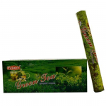 Tridev Agarbatti žaliosios arbatos smilkalų lazdelės | Hexa serija | Kvapas | Atsidavimas | 6 Pkt * 20 Gm Pooja / garbinimui