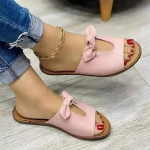 Vasaros moteri&scaron;kos &scaron;lepetės Batai Mieli drugelio mazgeliai laisvalaikio basutės Vienspalvės paplūdimio basutės Zapatillas Mujer Chaussure Femme 35 juoda